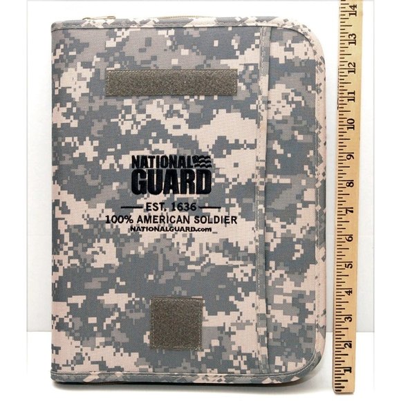 National Guard Large Zipper Binder Digital Camouflaged Organizer notebook camo - Picture 1 of 8